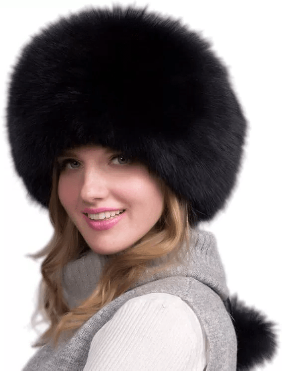 BowLift | Glaciera Lux Winter Hat | Real Fur Hat with Ear Protectors | Elegant & Warm Luxury Hat for Women