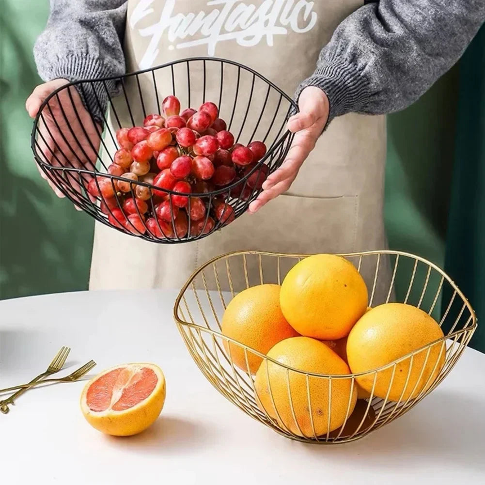 BowLift | Fruit basket – iron – hollow drain basket – living room decor