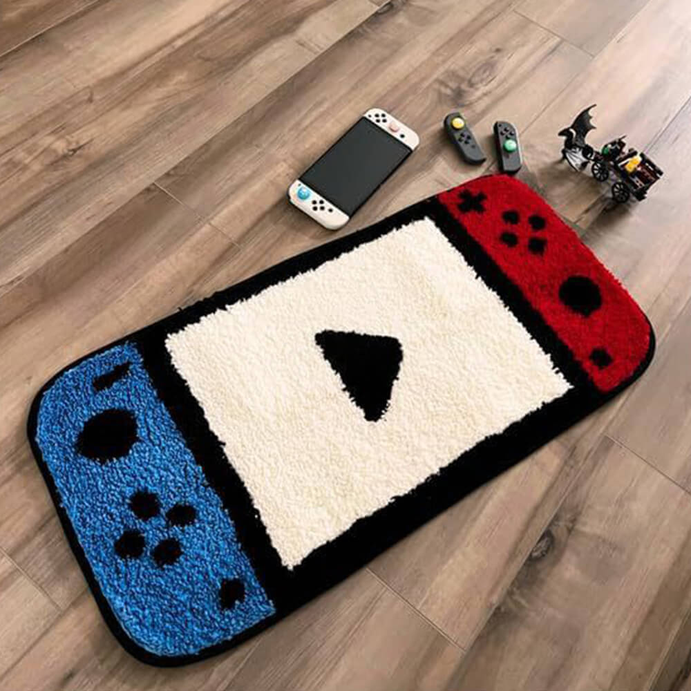 BowLift | Game controller-shaped faux cashmere printed rug