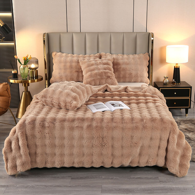 BowLift | Premium Bubble Double Layer Thick Faux Rabbit Fur Blanket