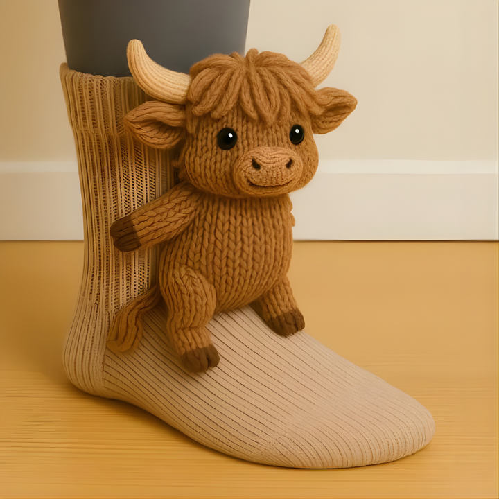BowLift | Fuzzy Animal Plush Socks Women Men Cozy Non Slip Warm Winter