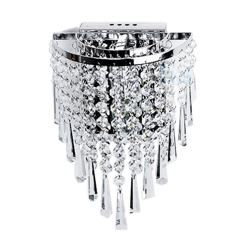 BowLift | Modern Chrome Crystal Drop Wall Lamps
