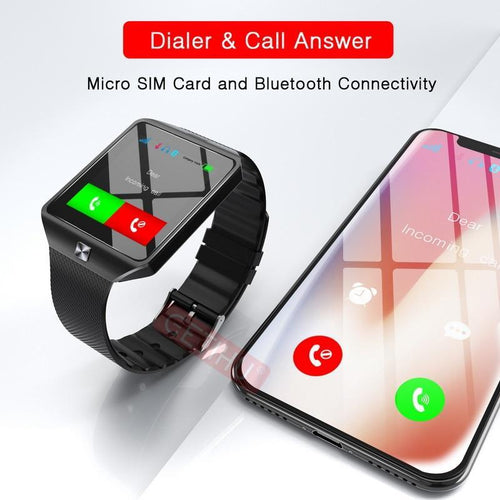 BowLift | IcoolGadgets DZ09 Smartwatch Smart Watch Digital Men Watch For Apple iPhone Samsung Android Mobile Phone Bluetooth SIM TF Card Camera