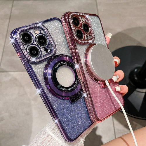 BowLift | Glittering MagSafe Phone Holder with Magnetic Attachment