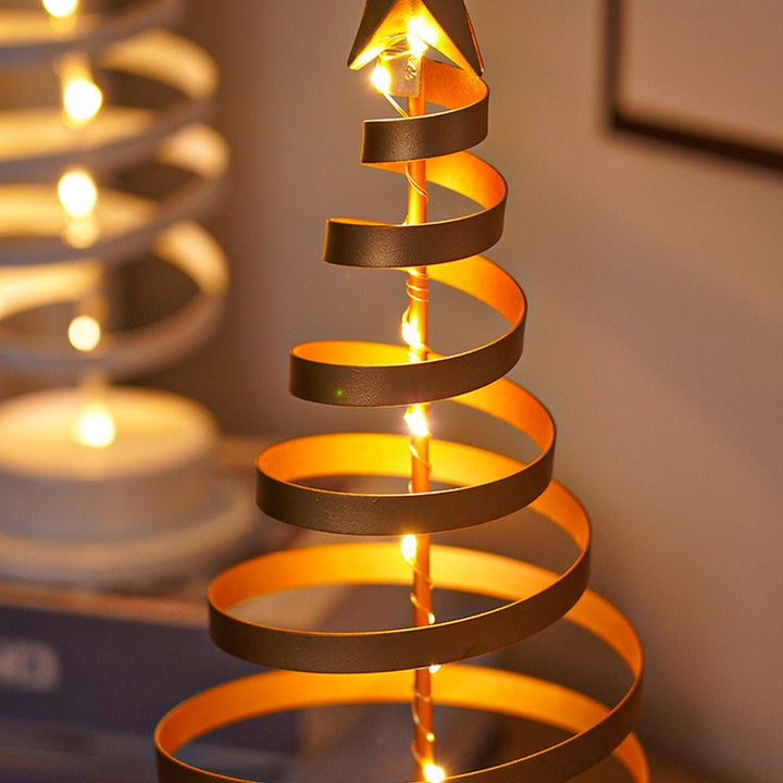 BowLift | LED Christmas Tree with Spiral Design and Star Accent (33 cm)
