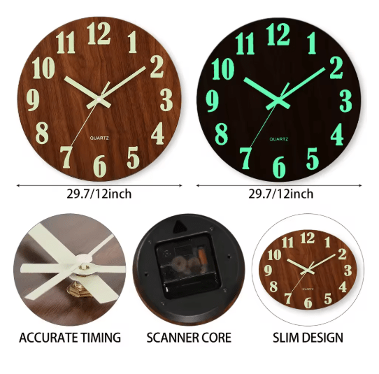BowLift | Stylische leuchtende digitale Wanduhr für das Schlafzimmer