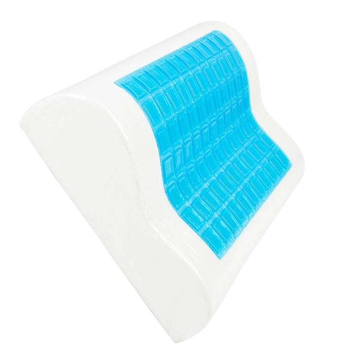 SNAPNAP Gel foam pillow with head recess + cooling gel pads, 50 x 30 cm, height 10 cm, ergonomic and hypoallergenic | Bowlift