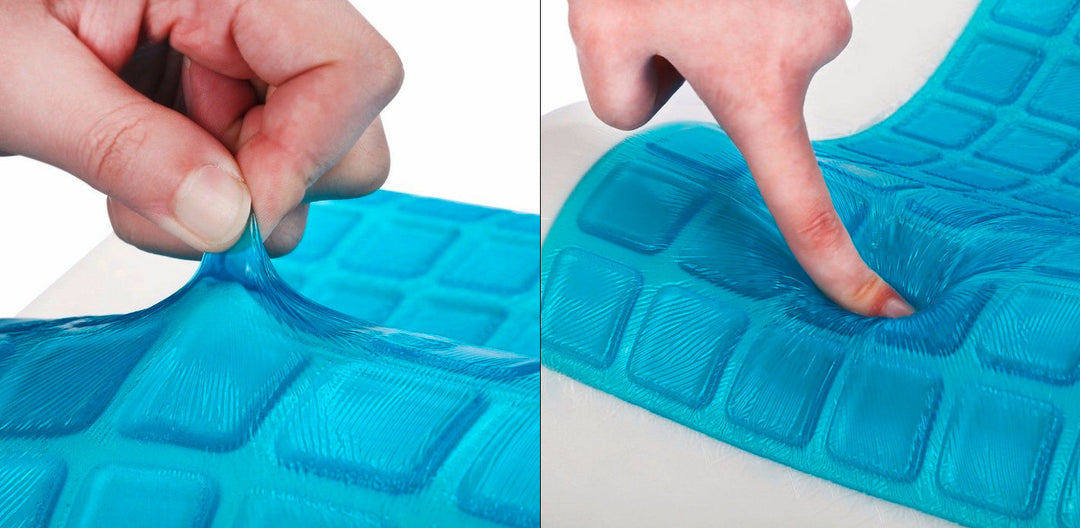 SNAPNAP Gel foam pillow with head recess + cooling gel pads, 50 x 30 cm, height 10 cm, ergonomic and hypoallergenic | Bowlift