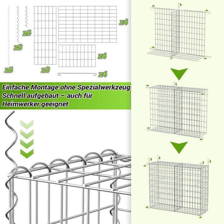 Gabions Gabion baskets Metal Galvanized Gabion fence | Bowlift