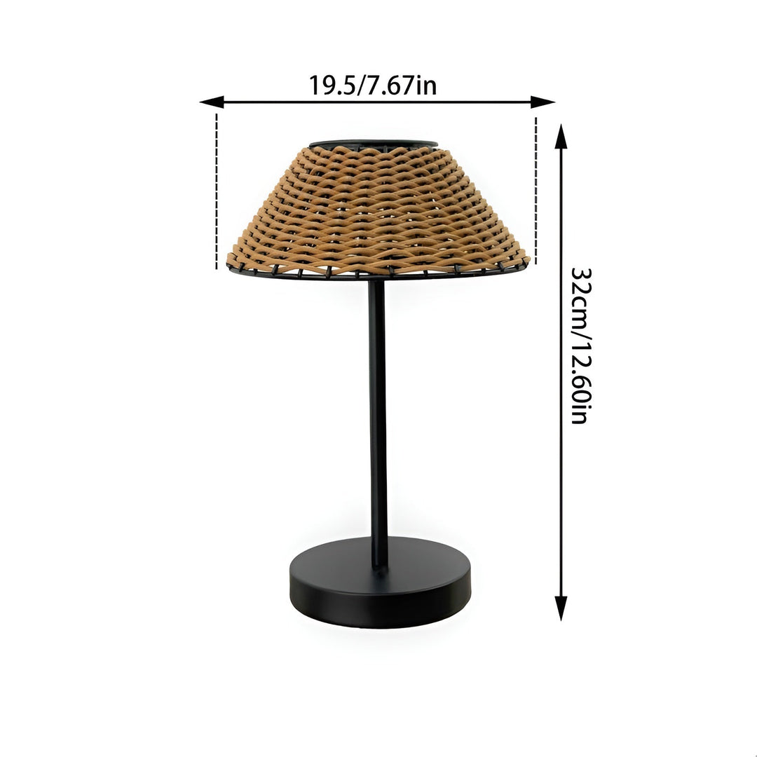 BowLift | Elegant GardenWoven Solar Table Lamp - Weather Resistant & Energy Efficient
