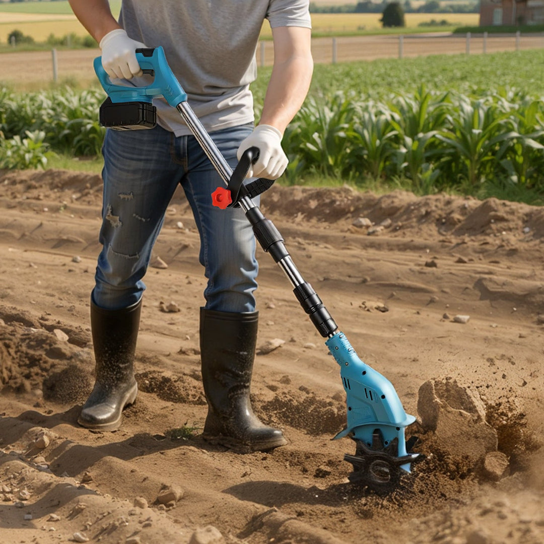 550W Battery Garden Cultivator with 2 Batteries Portable | Bowlift