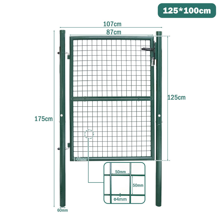 Garden gate Garden door Green Incl. lock | Bowlift