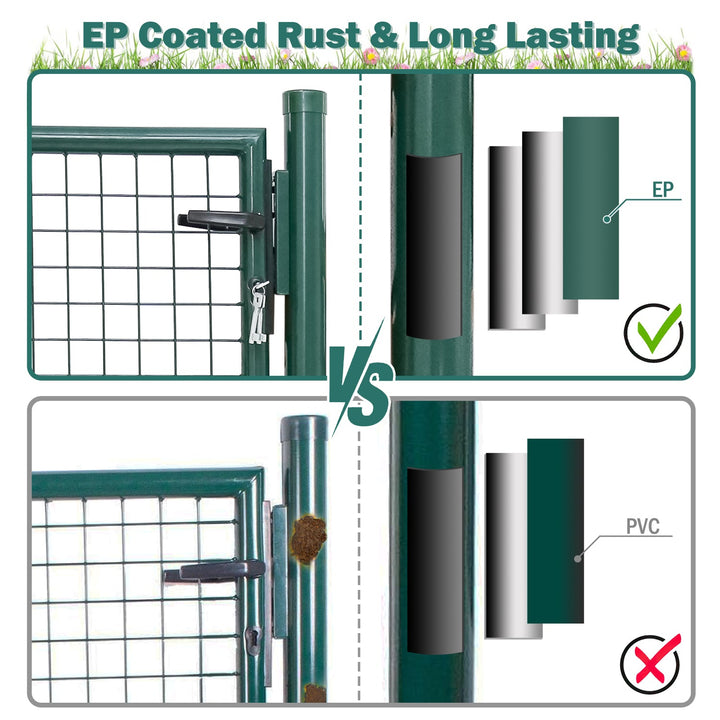 Garden gate Garden door Green Incl. lock | Bowlift
