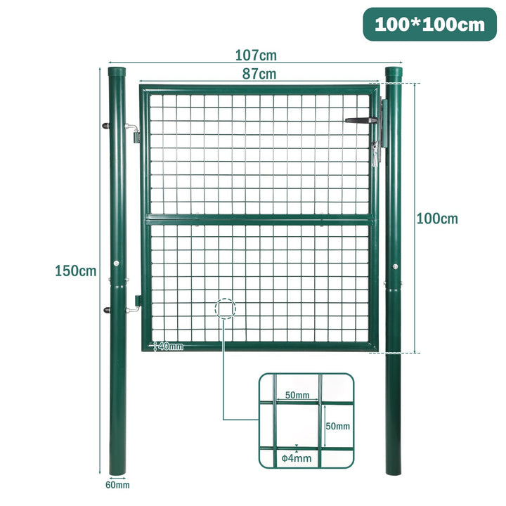 Garden gate Garden door Green Incl. lock | Bowlift