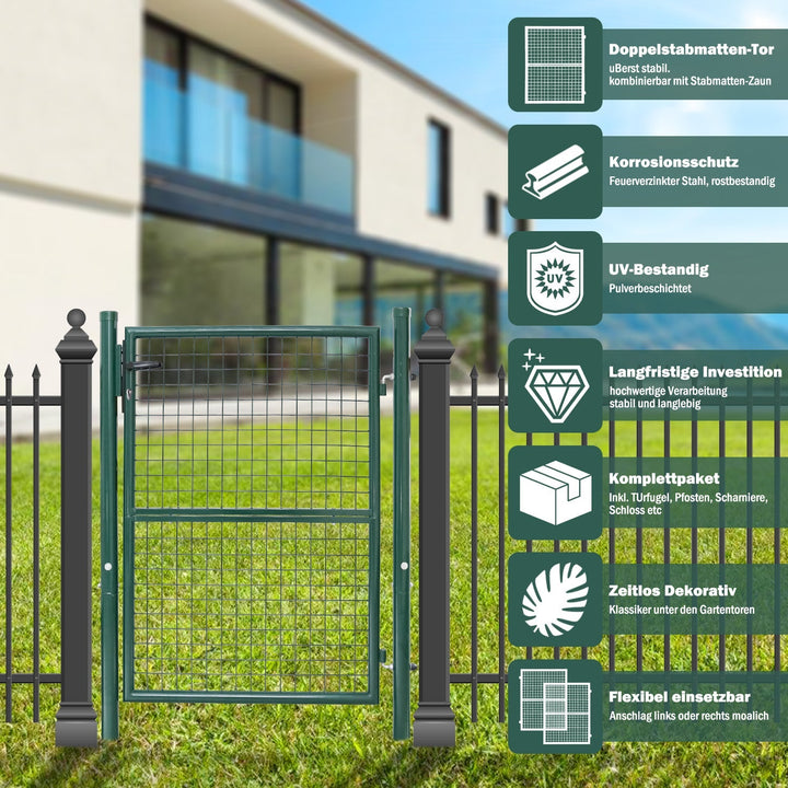 Garden gate Garden door Green Incl. lock | Bowlift