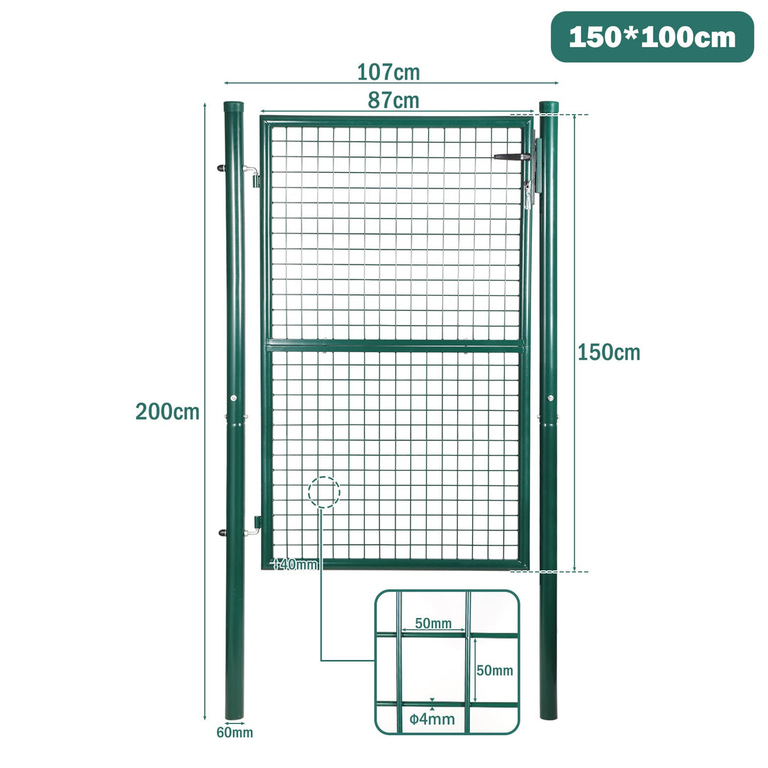 Garden gate Garden door Green Incl. lock | Bowlift