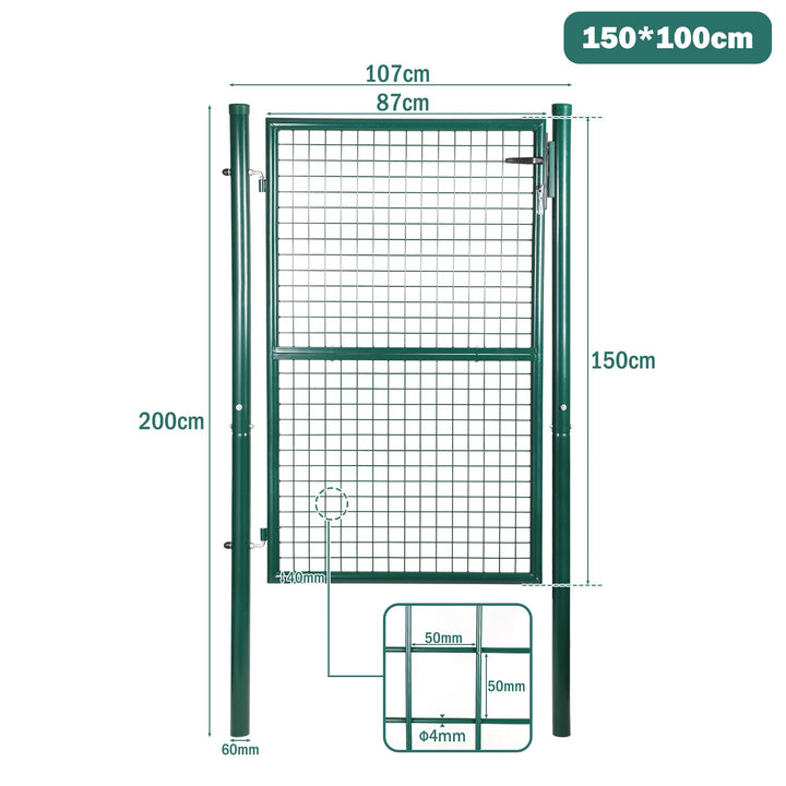 Garden gate Garden door Green Incl. lock | Bowlift