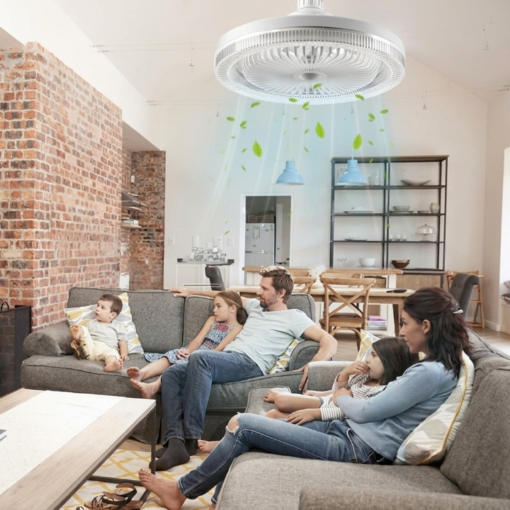 LED Ceiling Fan for Screw-In Installation – No Electrician Needed, Includes Remote Control | Bowlift