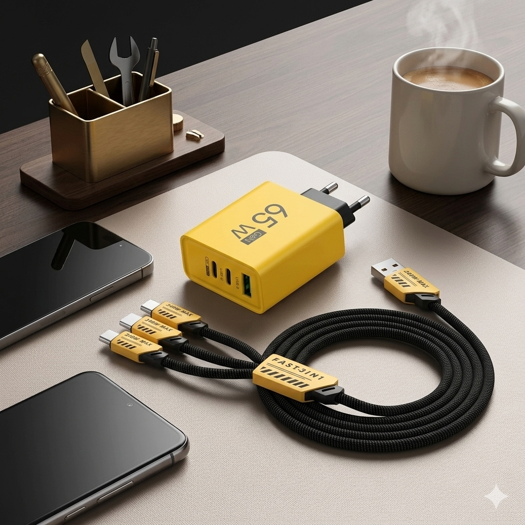 120W USB fast charger with 4 ports | Bowlift
