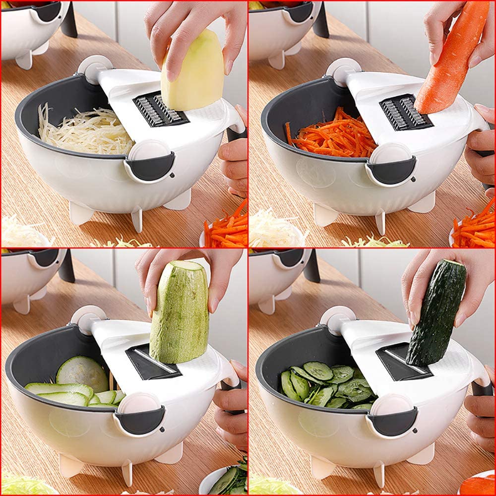 SlicePro Multifunctional Vegetable Slicer with Interchangeable Blades | Bowlift