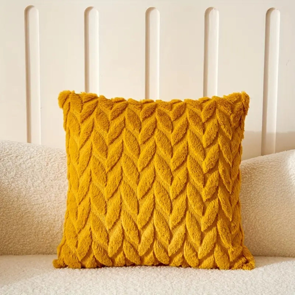 BowLift | Geo Leaves Embroidered Cushion Cover