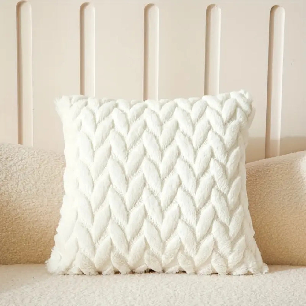 BowLift | Geo Leaves Embroidered Cushion Cover