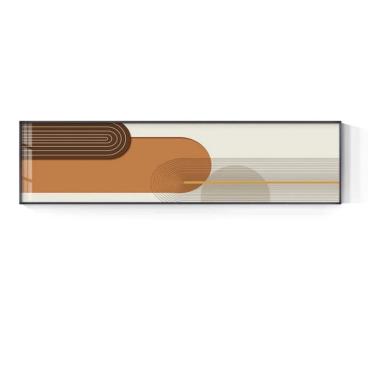 Geometric Curved Lines Earthy Tones Wall Art Fine Art Canvas Prints Modern Wide Format Pictures For Living Room Above The Sofa Art For Above The Bed | Bowlift