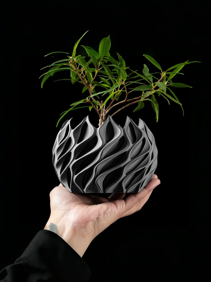 BowLift | Geometric Flower Pot | 3D Printed Planter made of Bioplastic
