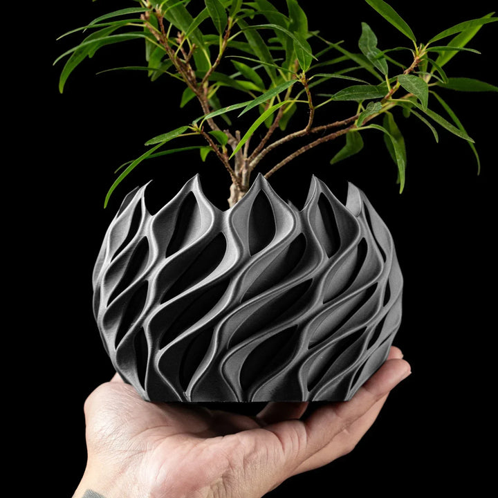 BowLift | Geometric Flower Pot | 3D Printed Planter made of Bioplastic