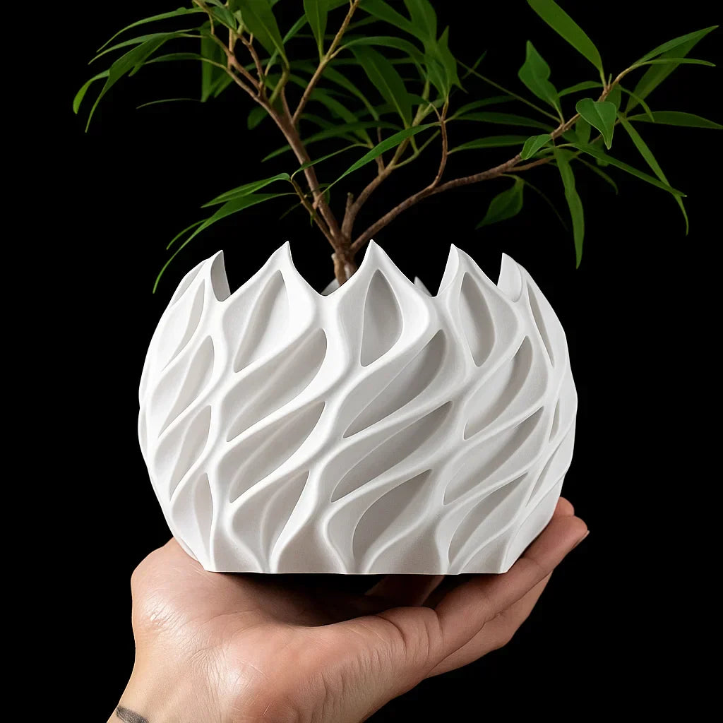 BowLift | Geometric Flower Pot | 3D Printed Planter made of Bioplastic