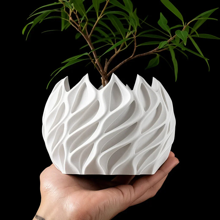 BowLift | Geometric Flower Pot | 3D Printed Planter made of Bioplastic