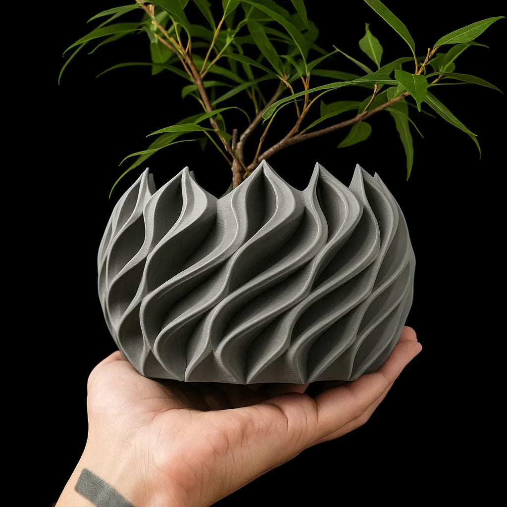 BowLift | Geometric Flower Pot | 3D Printed Planter made of Bioplastic
