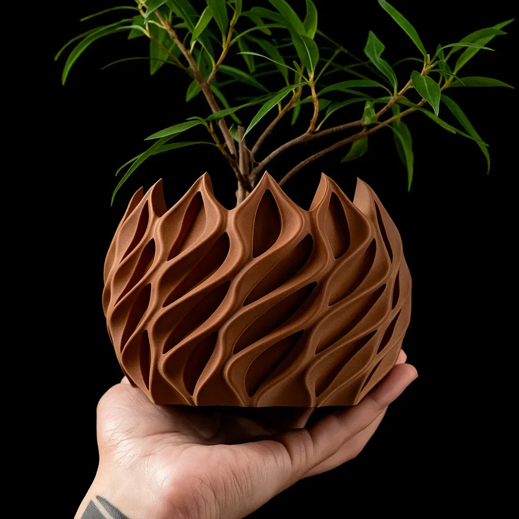 BowLift | Geometric Flower Pot | 3D Printed Planter made of Bioplastic