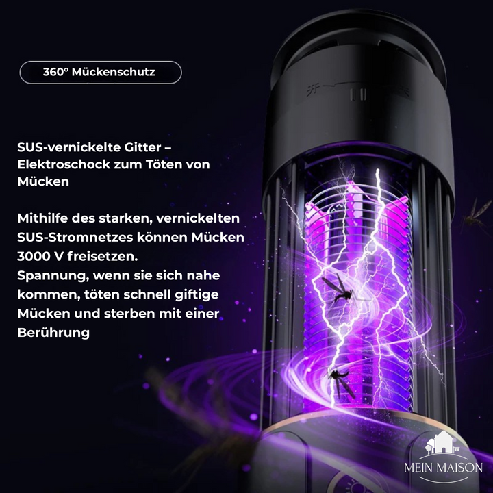 BowLift | Lunavax Electric Mosquito Lamp | USB Rechargeable | Quiet & Chemical-Free | Insect Killer for Indoor & Outdoor