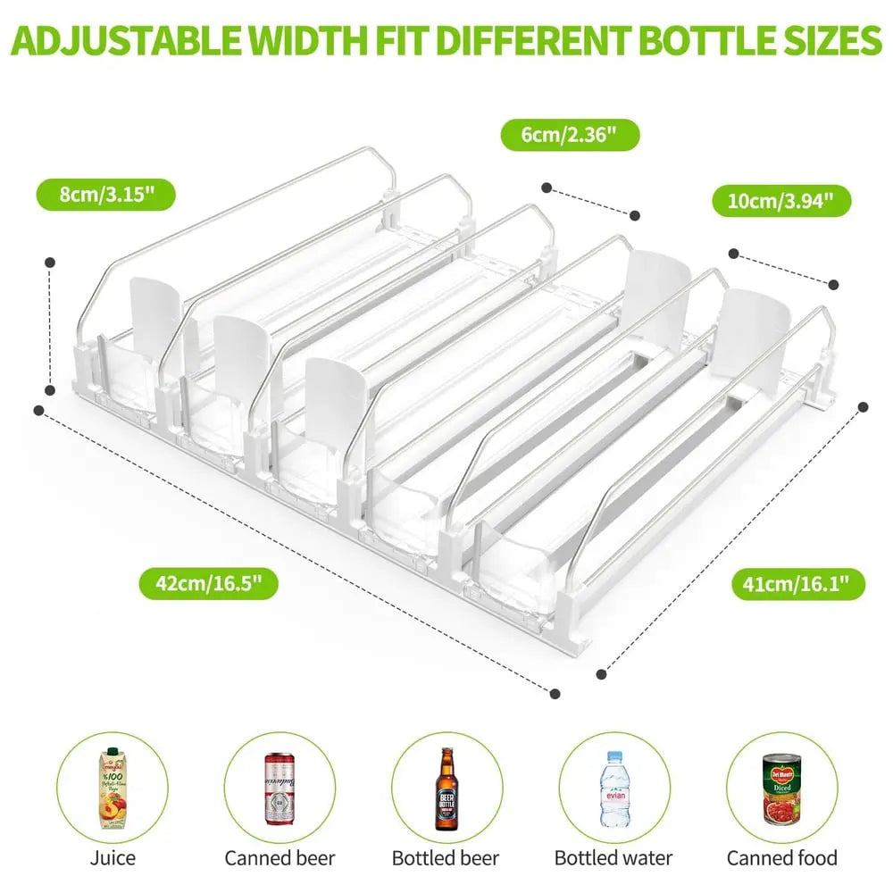 BowLift | Drink Organizer for Refrigerator – Adjustable with Automatic Feed