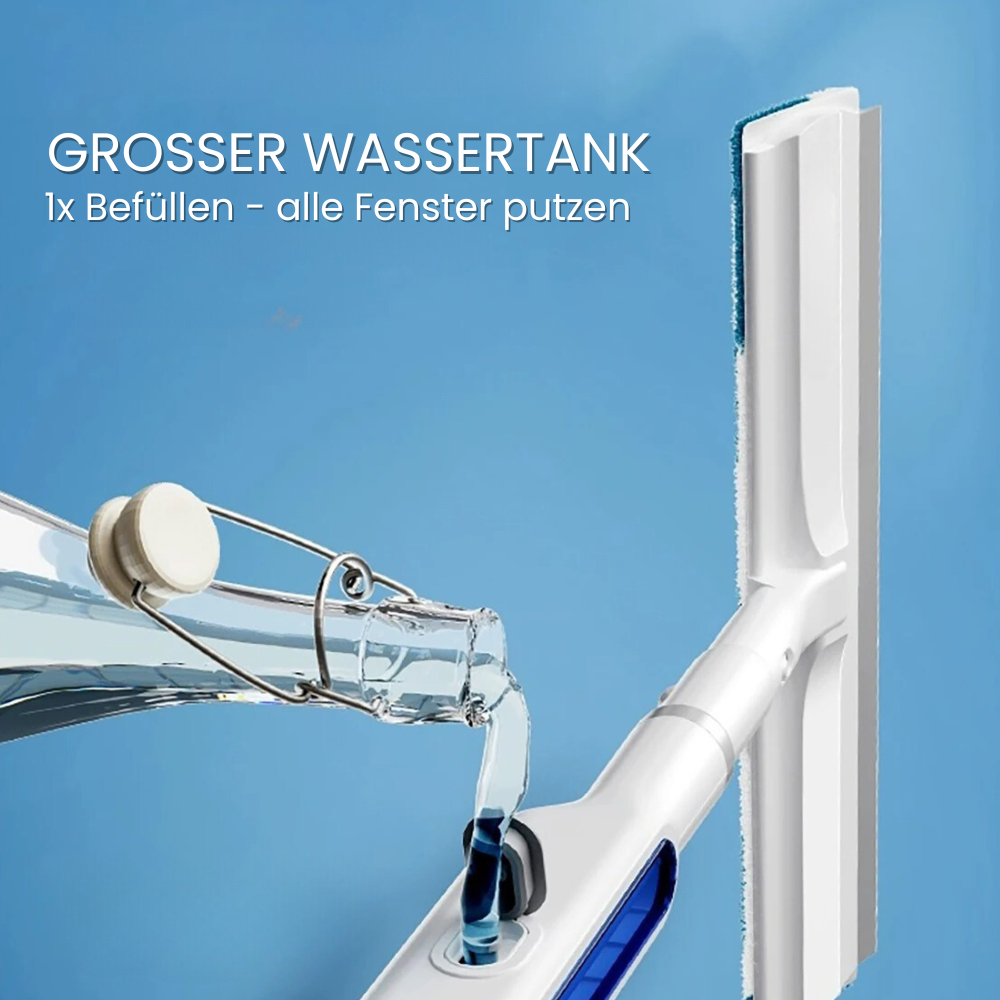 3-in-1 Rotatable Window Cleaner with Telescopic Handle and Spray Function | Bowlift