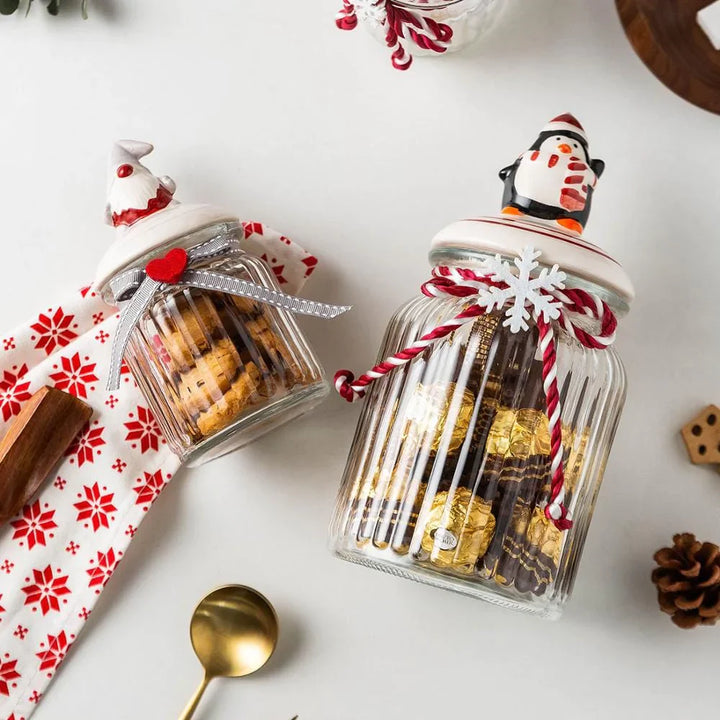 Glass candy storage jar Bowlift