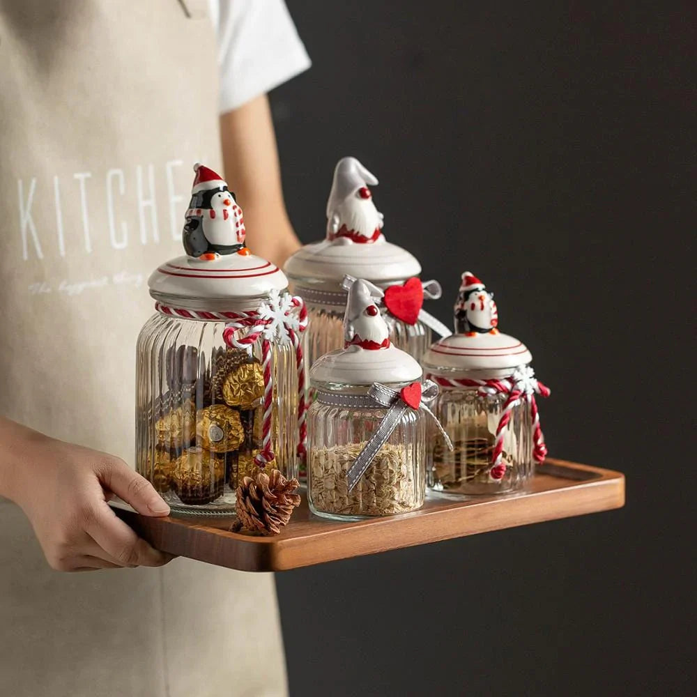 Glass candy storage jar Bowlift