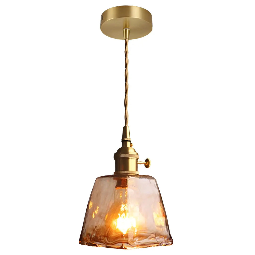 BowLift | Luxurious Crystal Ceiling Lamp - Amber GlassElegance