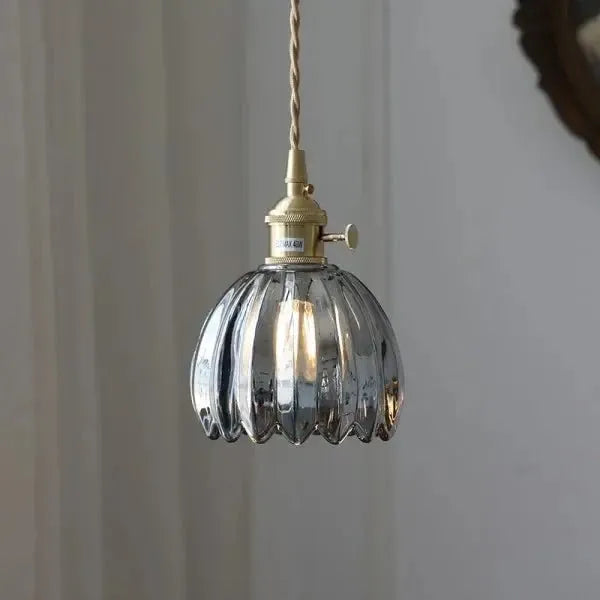 BowLift | Elegant Glass Hanging Lamp in Flower Shape