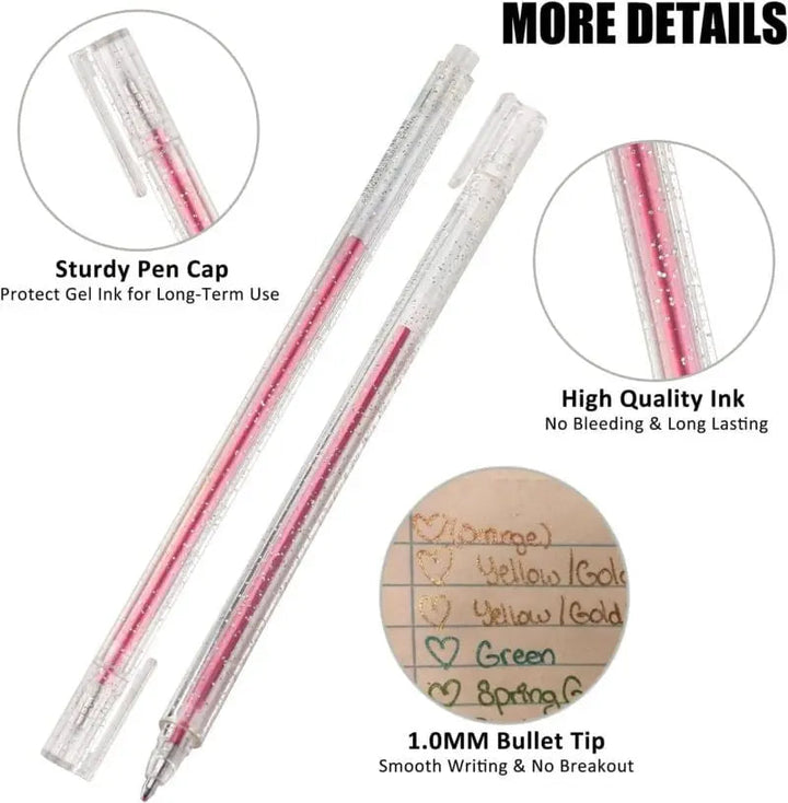 BowLift | Glitter Gel Pen Set – Perfect for Bullet Journals & Creative Designs