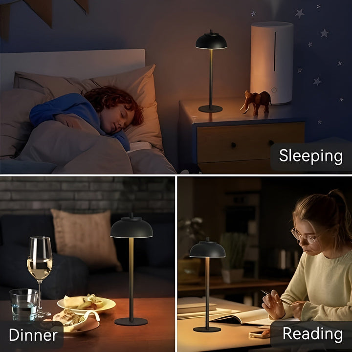 BowLift | Stylish Rechargeable Table Lamp with Dimmable LED - Three Light Modes and USB