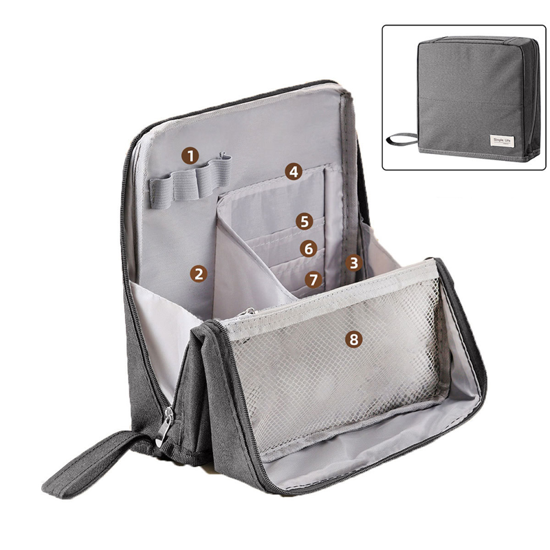 BowLift | Makeup Organizer Bag | Travel Cosmetic Case with Compartments | Waterproof & Structured Design