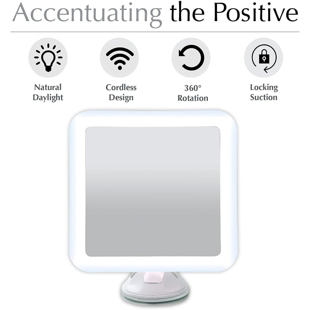 BowLift | GlowView 10X Lighted Magnifying Mirror with LED & Suction Mount – Portable Makeup Mirror