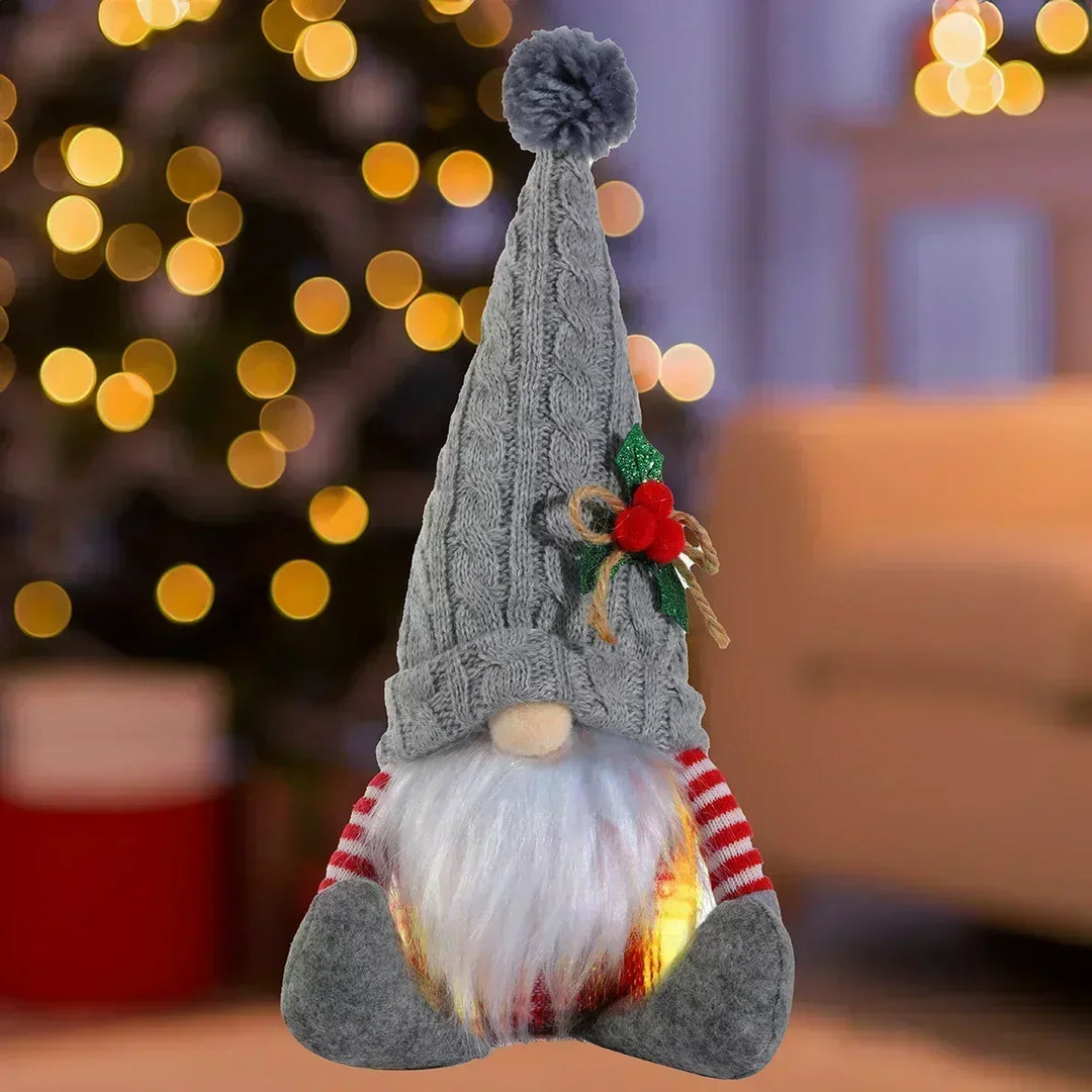 BowLift | Christmas Gnome Decoration | LED Night Light | Warm Glow Holiday Ornament