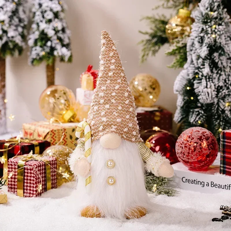 BowLift | LED Christmas Gnome | Knitted Design with Night Light | Glowing Christmas Decoration | Warm & Cozy