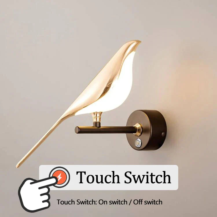 Gold Birds Wall Light