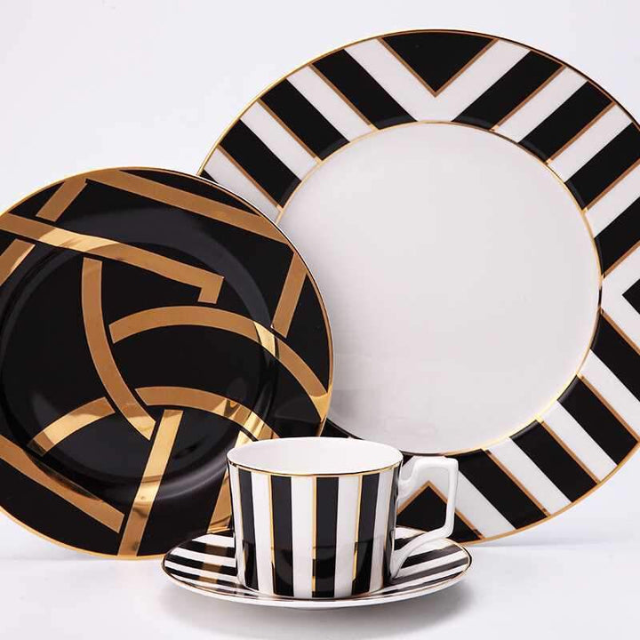 BowLift | Classic 4-Piece Mozart Dinner Set – Porcelain Tableware for Formal Dining & Special Occasions
