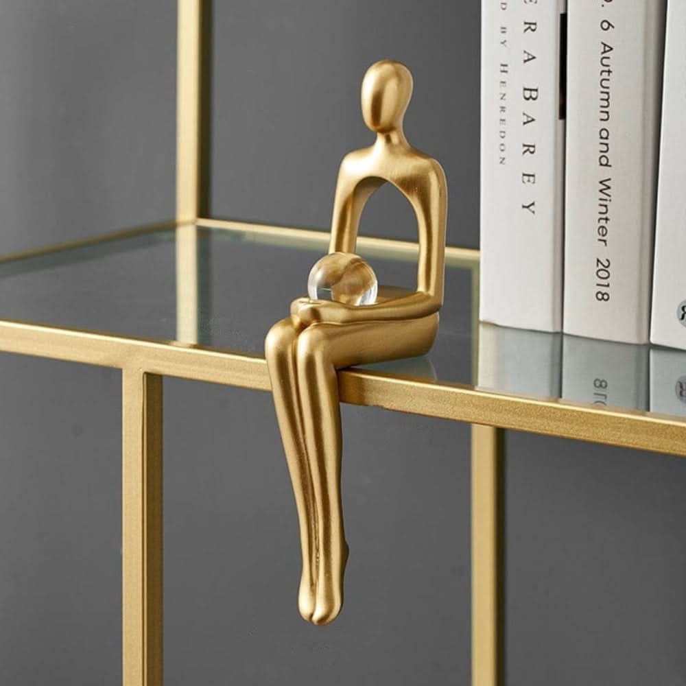 BowLift | GoldenMuse Gold Abstract Resin Figurine Decor