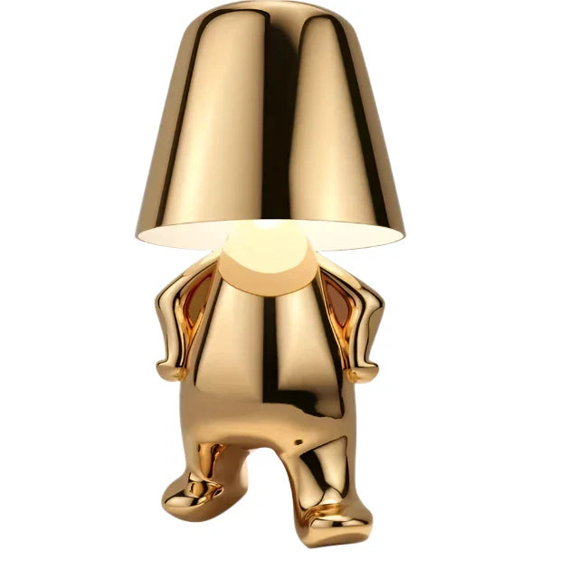 Modern LED table lamp in sculpture design – Decorative statue lamp for living room | Bowlift